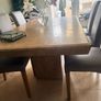 Beige Stone Dining Table & Grey Chairs Set Image 4
