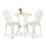 French Country Style Bistro Set Antique Black  Bronze White  Finish Image 6