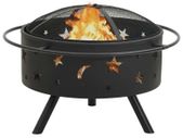 Fire Pit with Poker 64 cm XXL Steel
