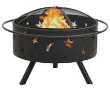 Fire Pit with Poker 64 cm XXL Steel
