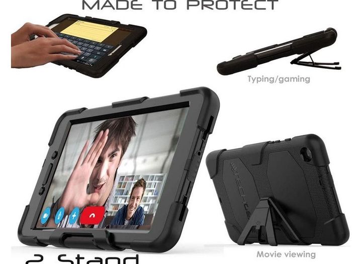 TECHGEAR G-SHOCK New Samsung Galaxy Tab A 8.0" 2019 Case (SM-T290 / SM-T295) Tough Rugged HEAVY DUTY, Armour Shockproof Survival Case with Stand