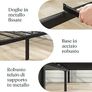 Florence Single Bed 80 x 190 cm-Frame with Metal Headboard and Footboard-Height 35 cm-Slatted Base Included-Storage Compartment Below-Black Image 9
