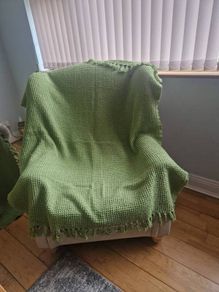 sofa and armchairs covers green