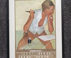 1973 Pirelli Calendar - September Art Framed - 54cm x 73cm