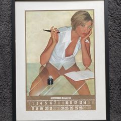 1973 Pirelli Calendar - September Art Framed - 54cm x 73cm