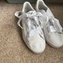 trainers white leather puma ribbon trainers size 5 1/2 Image 2