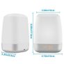 Wake Up Light, Sunvook Alarm Clock Colored Sunrise Simulation LED Digital Alarm Clock Touch Control Dimmable Bedside Lamp with 5 Natural Sounds Rechargeable, 3 Brightness Levels, 256 Color RGB Mode Image 2