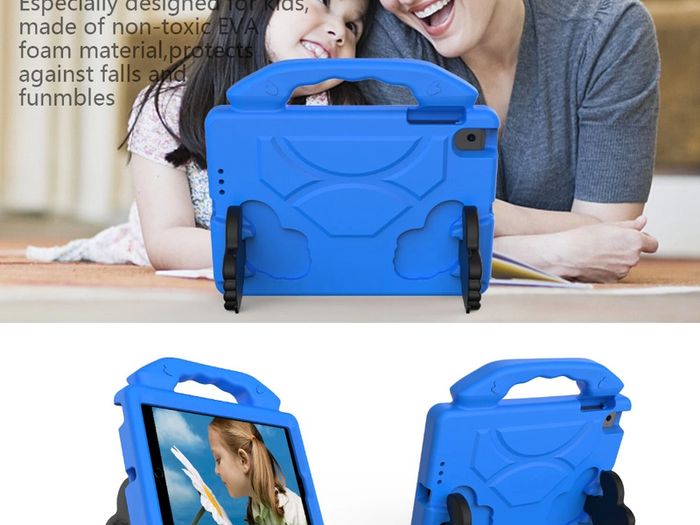 For Apple iPad Mini 4 / 5 Kids Friendly Case Shockproof Cover With Thumbs Up - Blue
