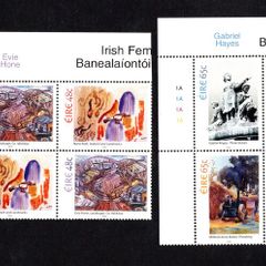 2005 Ireland Female Artists Commemorative Stamp Plate Blocks 1A1A1A1A Mint Never Hinged (MNH)