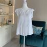 Ladies White Cotton Broderie Blouse from GAP Image 5