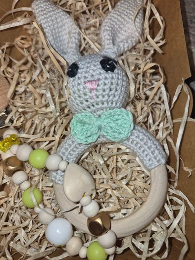 All handmade  Rattle & soother chain 15 each