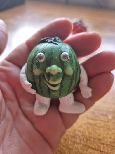 Tiny Fruit People Rare Find Vintage 6x Ceramic Figurines