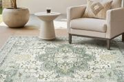 Machine Washable Rugs Living Room, 160x230cm, Vintage Rug, Boho Area Rugs, Non-Slip Carpet, Low Pile, Non-Shedding, Traditional Oriental Printed Design, Dining Room, Home Office, Bedroom