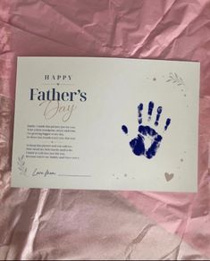 Fathers Day Keepsake Print Handprint Print