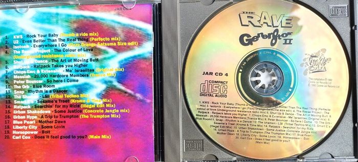 Various - The Rave Gener8tor II CD (1992) 90's House Techno Compilation OUT OF PRINT EX+