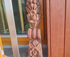Antique Architectural Carved Wood Wall Sconce