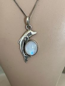 sterling silver dolphin necklace