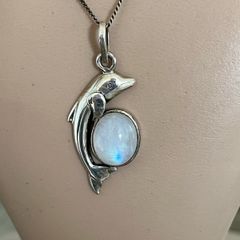 sterling silver dolphin necklace