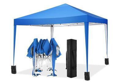 Folding Gazebo 3 x 3 m Waterproof UV Protection Gazebo Popup Garden Tent with 4