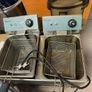 Premium Brand Bartscher Double Pan Commercial Countertop Twin Electric Fryer - Can Deliver Image 2
