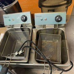 Premium Brand Bartscher Double Pan Commercial Countertop Twin Electric Fryer - Can Deliver