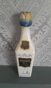 1970s Milk Glass Liquer Bottle
