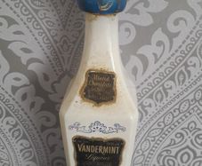 1970s Milk Glass Liquer Bottle
