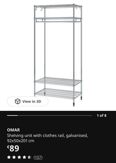 Ikea wardrobe / shelving unit