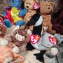 Vintage beanie babies soft toy bundle x 13  plush plushies 1990's  bear cat horse sheep giraffe elephant goose Image 7