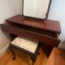 Vintage Dressing Table with Mirror & Stool Image 3