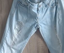 3/4 jeans light blue capri size s s-m