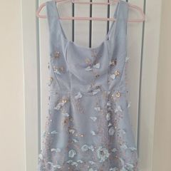 Oh Polly embellished Corset Mini Dress in Sky Blue