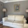 Cream and white floral large sofa / couch Image 5