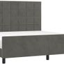 Velvet Bed Frame with Adjustable Headboard Image 2