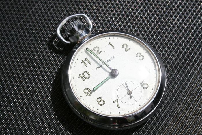 Vintage Ingersoll Pocket Watch working c1960
