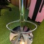 Luxury Italian Barstool in Aqua Blue - Stool 2 of 3 - Swivel and Adjustable Image 4