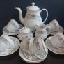 Fabulous Vintage Demi-Tasse Coffee Set for Six, Including the Coffee Pot, by Bohemia Porcelain, Made in Czechoslovakia Image 3