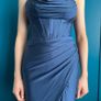 Navy shimmering ball gown Image 5