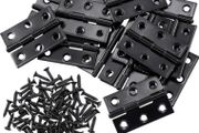 16 Pieces Small Door Hinges Stainless Steel Folding Butt Hinges Home Furniture Hardware Piano Cabinet Door Hinge with 96 Pieces Stainless Steel Screws (FREE POSTAGE)
