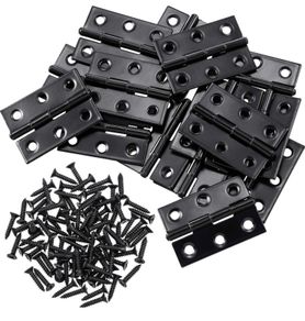16 Pieces Small Door Hinges Stainless Steel Folding Butt Hinges Home Furniture Hardware Piano Cabinet Door Hinge with 96 Pieces Stainless Steel Screws (FREE POSTAGE)