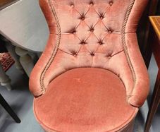 pair of low his and hers button back vintage seats