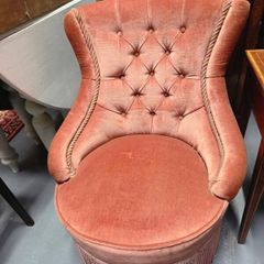 pair of low his and hers button back vintage seats