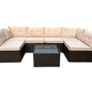 MIAMI Luxury Rattan Garden Corner Sofa with Table Image 2