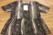 Brand new Zara snake print top size UK small