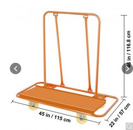 Cart Plaster Board Wheeled Trolley 1360kg Durable Panel