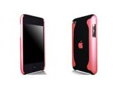 iPod Touch 4, 4G Hard Case Flux Black and Pink Case Free Screen Guard