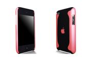 iPod Touch 4, 4G Hard Case Flux Black and Pink Case Free Screen Guard