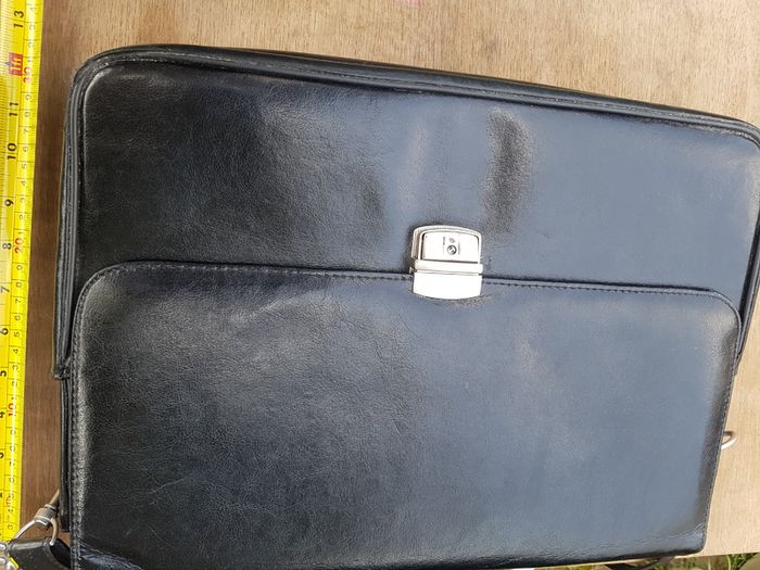 Leather suitcase