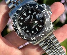 Seiko Bruce Wayne GMT Automatic Watch Mod