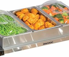 200W 3 Pan Tray Buffet Server with Plate Warmer Function